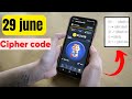 29 June Daily Cipher Code Hamster Kombat | Cipher Morse Code Hamster Kombat