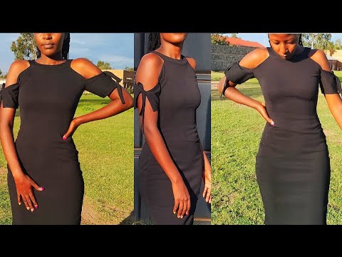 add sleeves to halter dress DIY:HOW CUT AND SEW NECK PENCIL DESIGN with Stylish Sleeves. #sewingtutorial #dress SCH000702_P_S