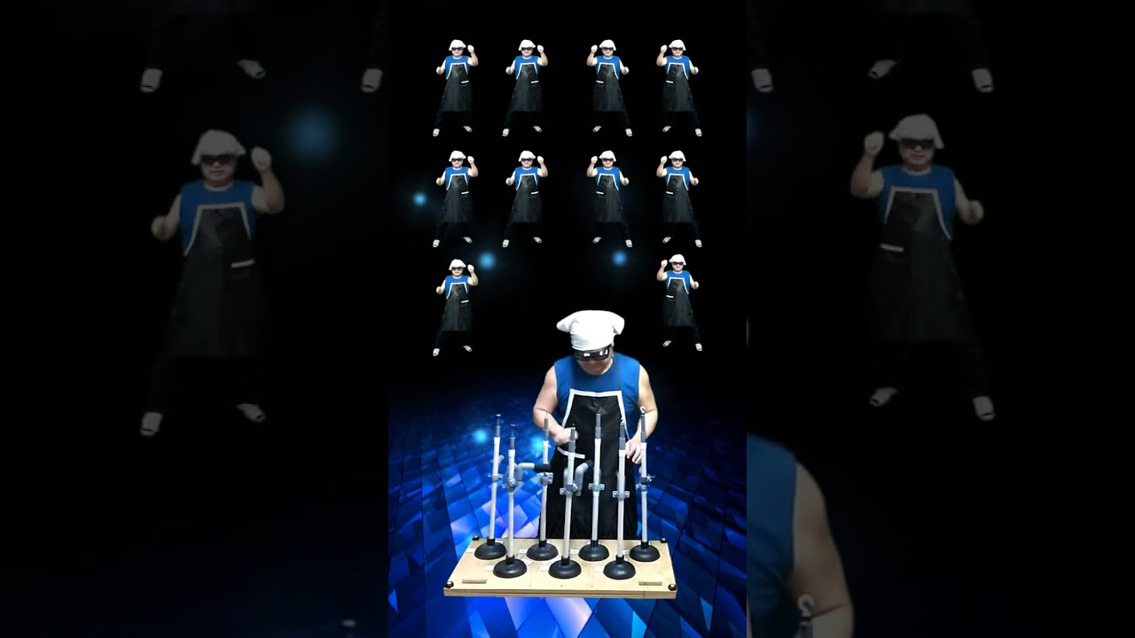 トイレの詰まりを直す道具で「泡沫サタデーナイト」一人奏ジョニー（スッポン・ホイッスル）#泡沫サタデーナイト #踊ってみた