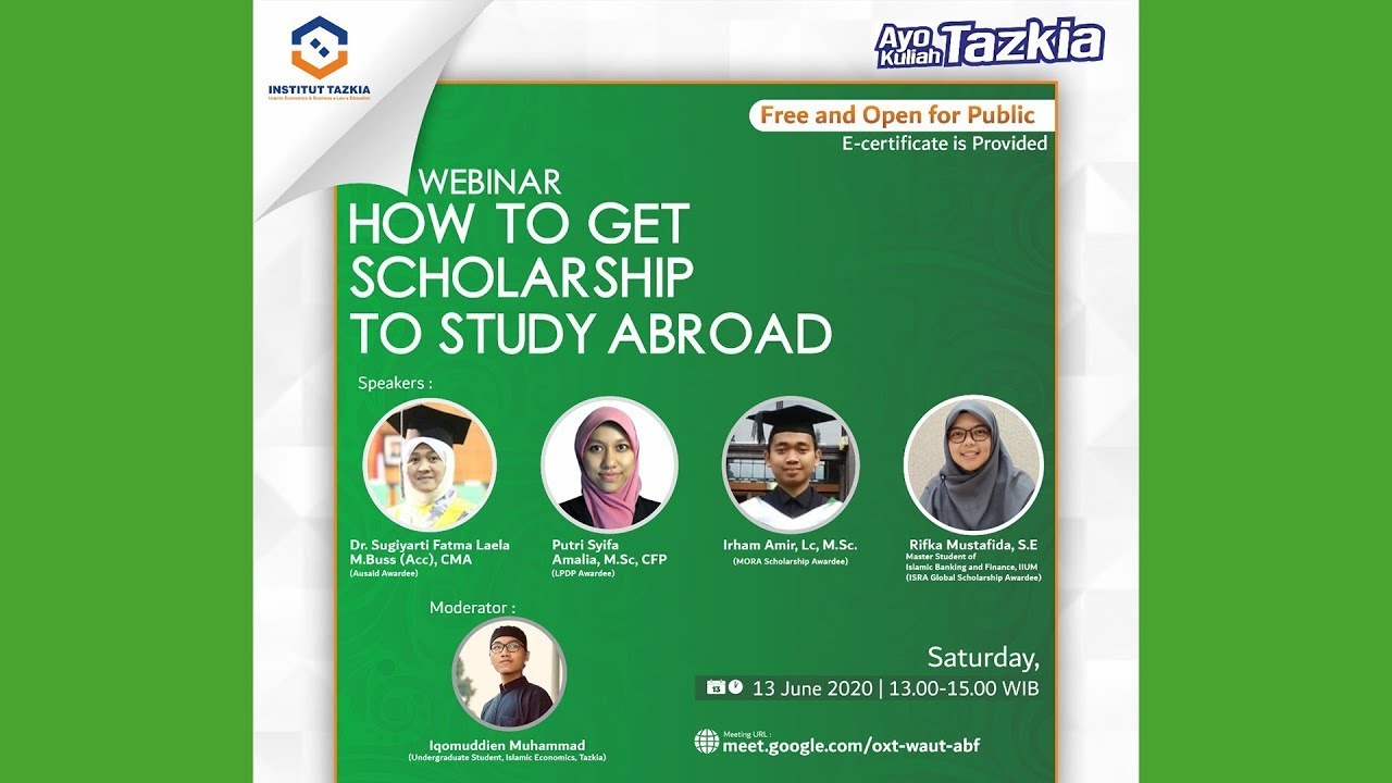 Webinar : How to Get Scholarship to Study Abroad - YouTube