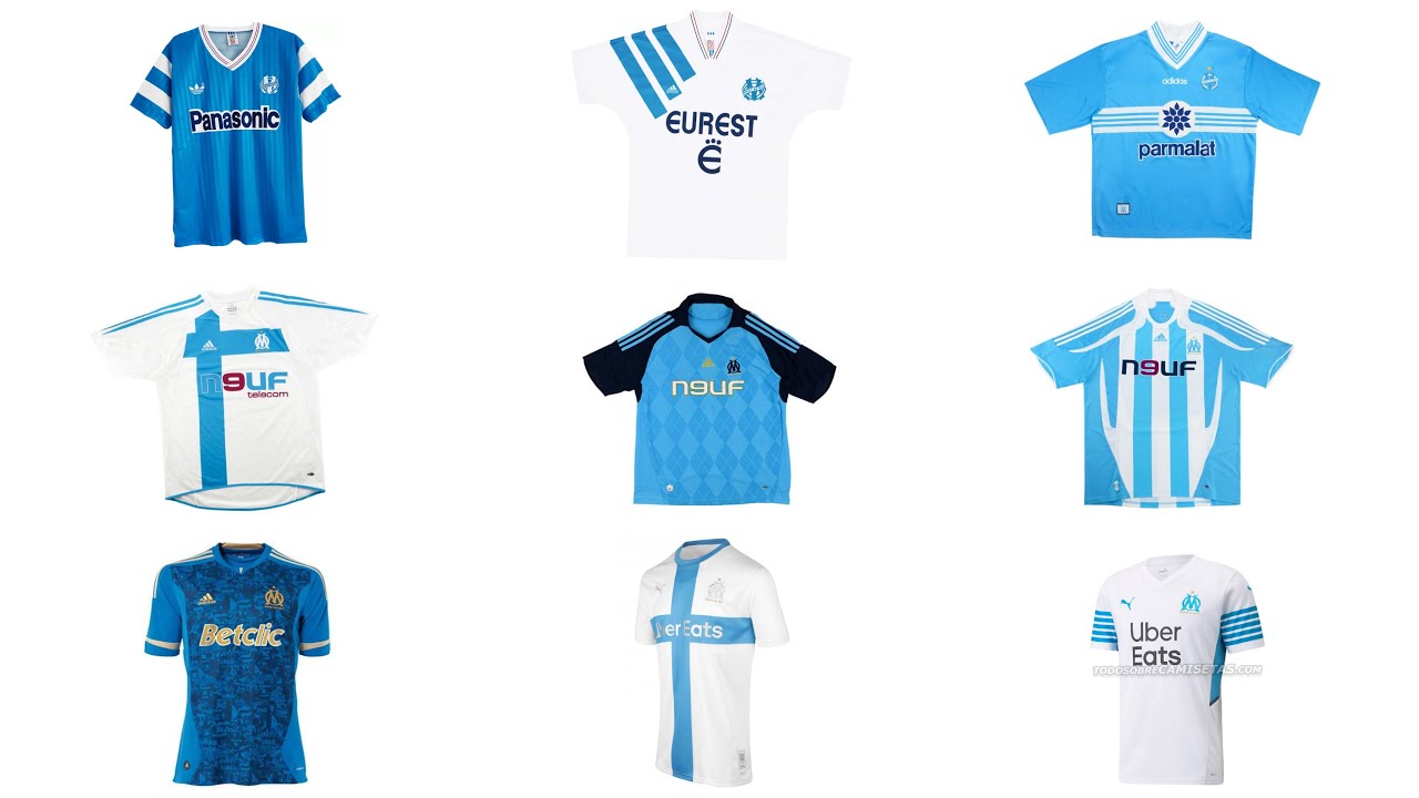 tout les maillot de l om