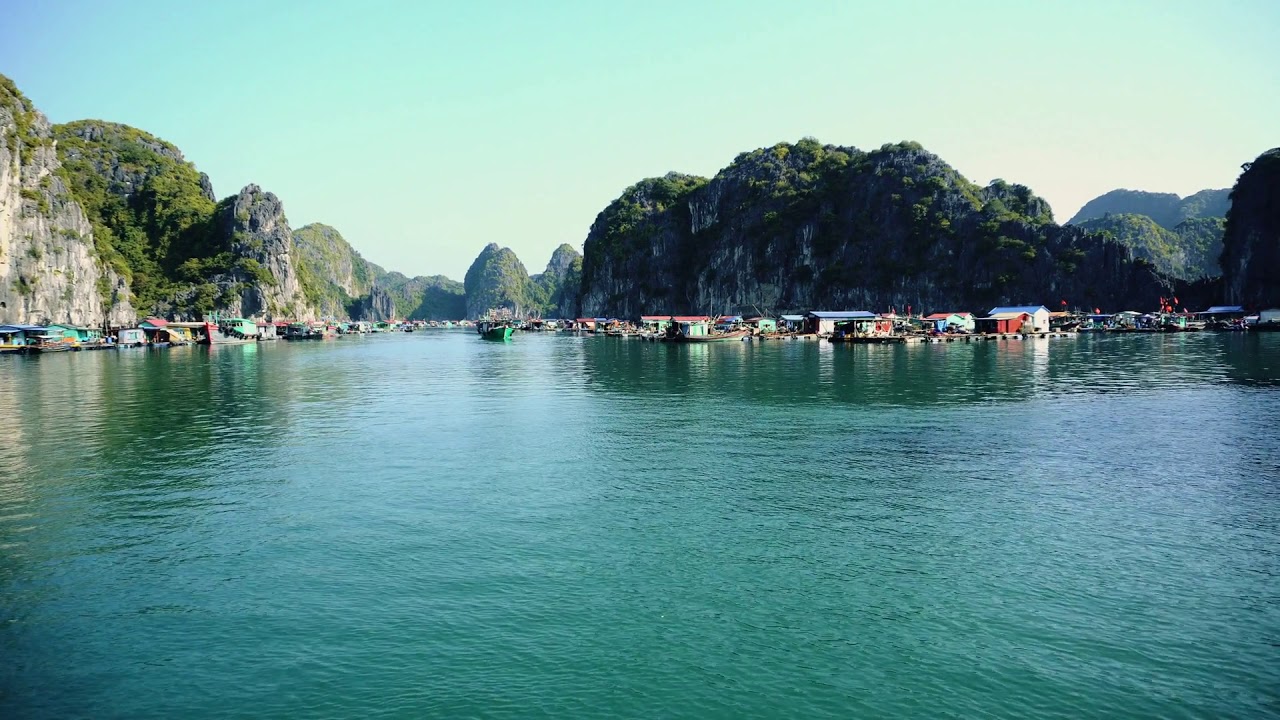 floating fishing village in the ha long bay cat ba island vietnam YouTube