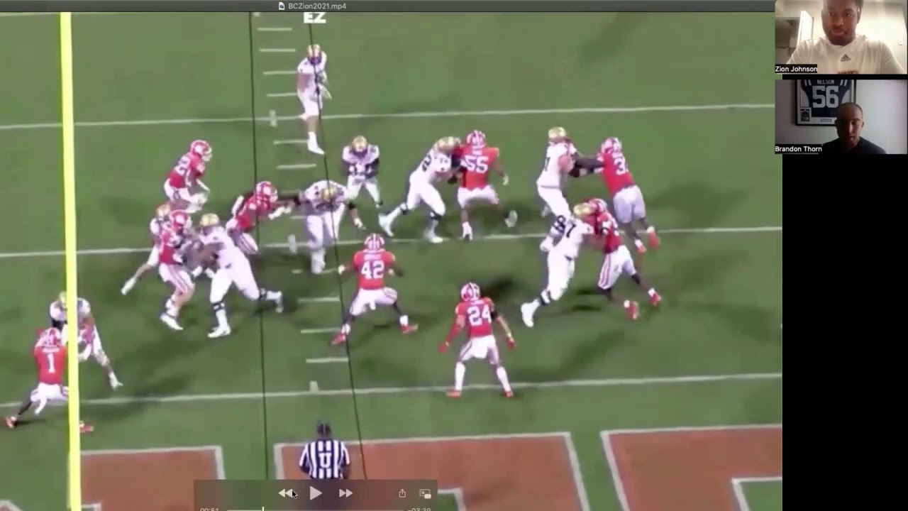 Trench Warfare Film Room Preview: Zion Johnson’s pre-snap checklist near the goal line