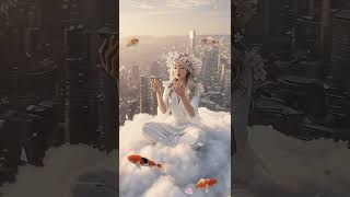 koi fish around me in the Sky #aiart #fantasie #trending #aivideo #clouds