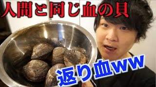人間と同じ血の貝をさばいたら返り血がすごかった・・・