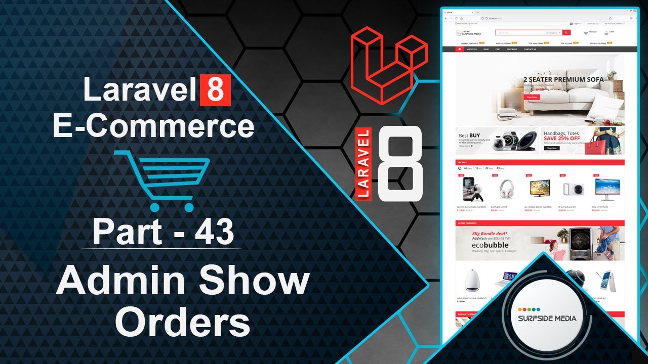 Laravel 8 E-Commerce - Admin Show Orders