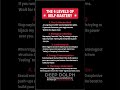 5 Level of Self Mastery !💀#ytshorts #psychologyfacts #deepfacts #darktruth #humanbehaviour
