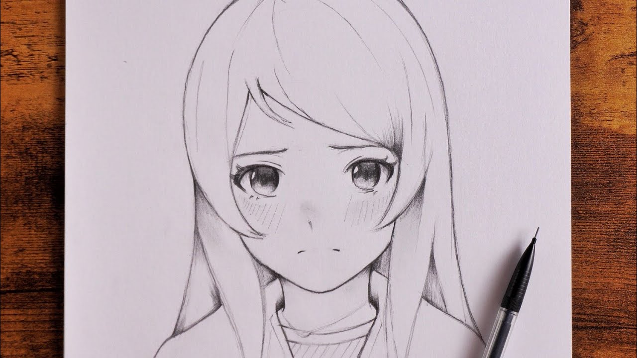 ⁣How to Draw Anime Girl | Easy Girl Drawing step by step