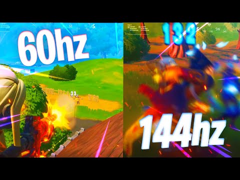 What it feels like to play in 144Hz/144 FPS - Fortnite frame rate Comparison 60 FPS vs 144 FPS