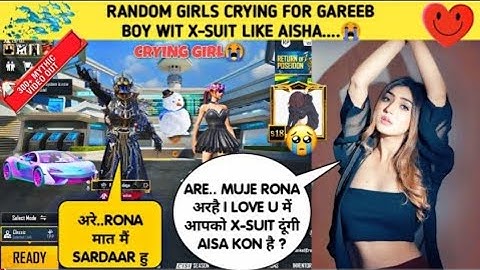 🔥RANDOM GIRLS REACTION ON OCEAN ORCHARD X-SUIT 😂 - I AM NOOB PRANK BGMI ♥ Toxic Divs