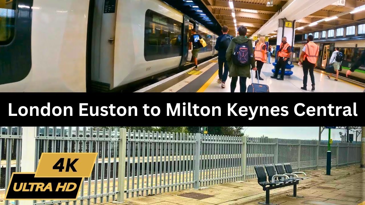 London Euston to Milton Keynes Central 4K