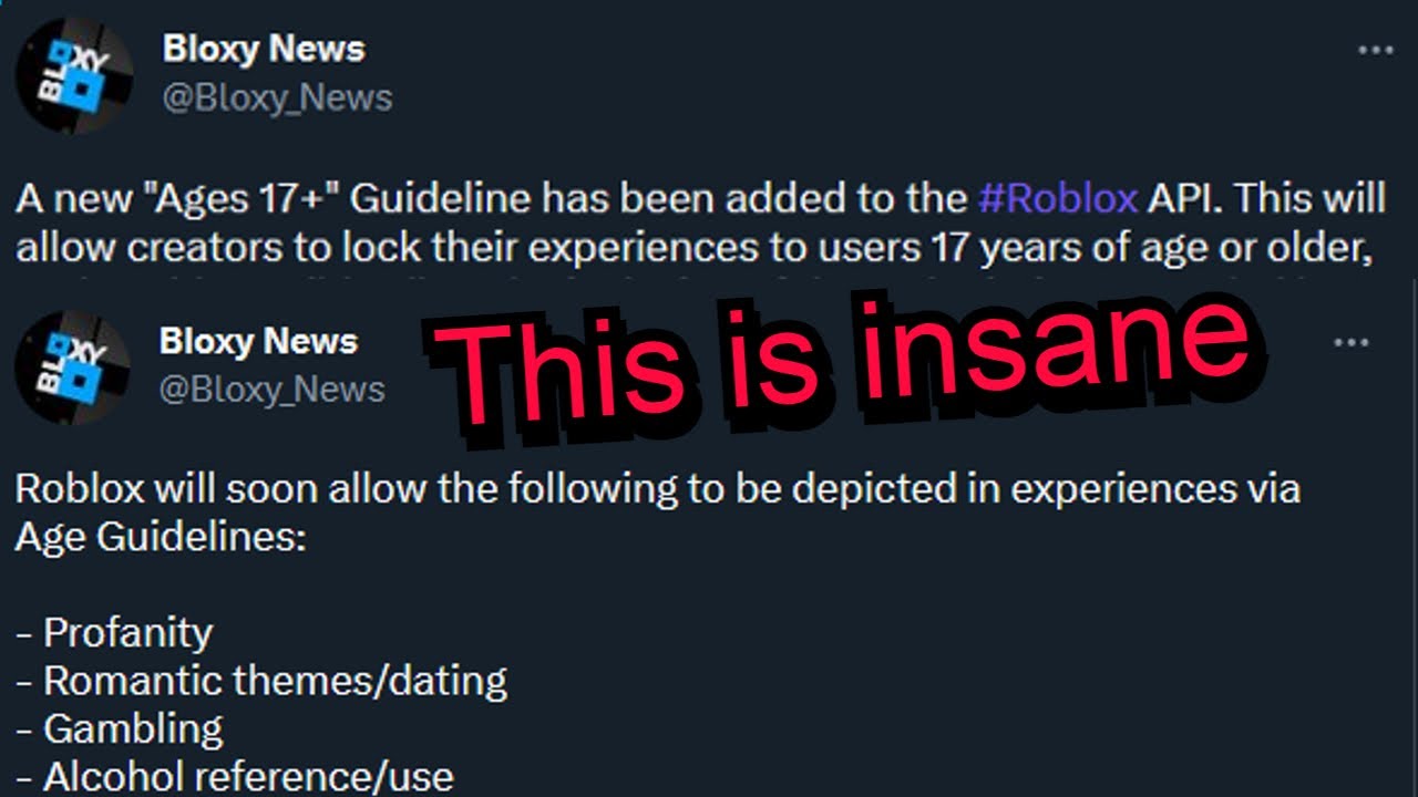 Roblox is starting to allow 17+ rated experiences with 'violence