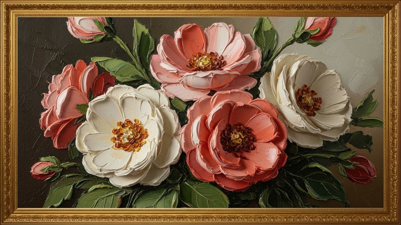 Soft Golden Estate Painting | Clean 4K Gallery Style Display