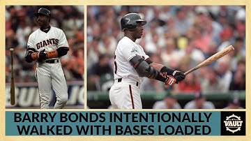 Barry Bonds intentionally walked with the BASES LOADED!!