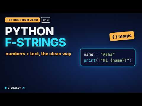 Numbers, Strings & f-strings in Python | Python from Zero #3