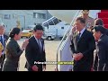 The King of Thailand personally piloted the plane to visit.