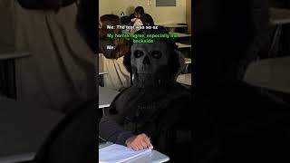 CoD Modern Warfare 2 Meme Ghost staring at school