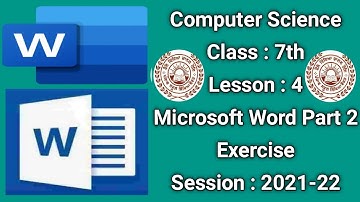 PSEB class 7th revision Lesson 4 microsoft word part 2 | Session 2021| Computer Science | Eng medium