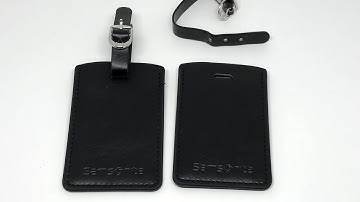 Samsonite Travel Accessories Rectangular Luggage Tag (Set of 2) Black Unboxing