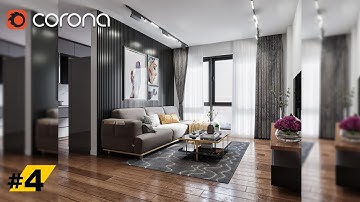 3ds max interior Modeling & lighting Corona rendering tutorial PART #04