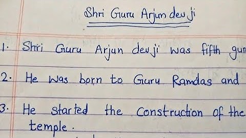 Guru Arjan Dev Ji||10 Lines Essay||English||@CBSEEDUCATE