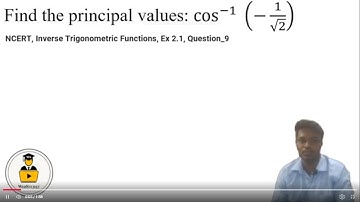 Class 12 NCERT Maths | Ch 2: Inverse Trigonometric Functions| Ex 2.1 Q9 Solution
