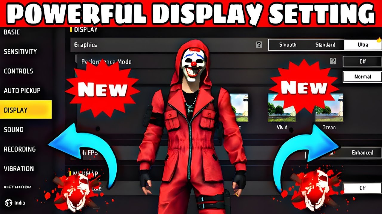 Free Fire mein best display settings kaise karein💯(2025) free fire ...