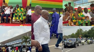 Prez Akuffo Addo & Otumfour Osei Tutu Arrived to Commision,Kumasi International Airpot,tour together