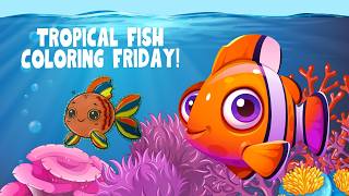 Tropical Fish Coloring Friday