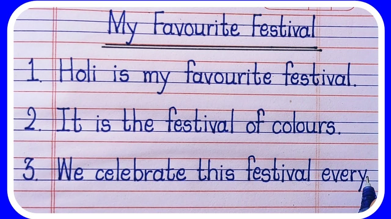write an essay about your favourite festival