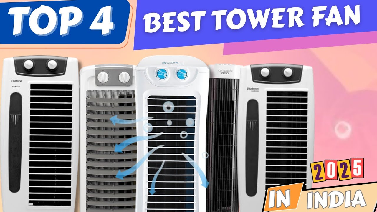 Top 4 Best Tower Fan 2025⚡️Best Tower Fan in India ⚡️Best Tower Fan Under 4500