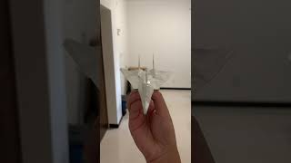Origami F-14 Tomcat indoor test flight