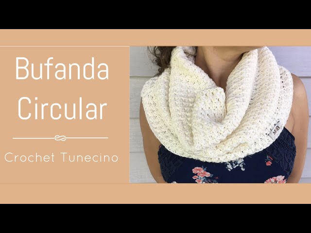 bufanda con gancho tunecino