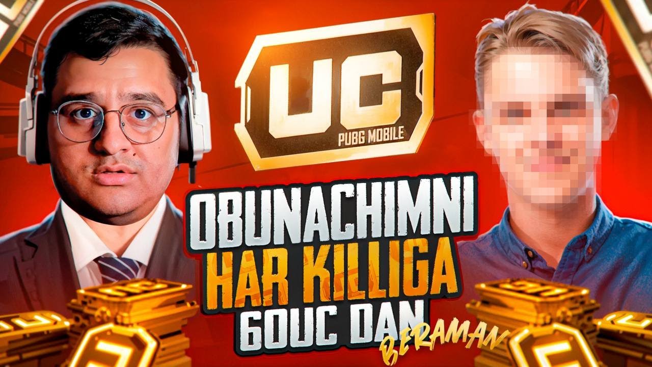 😱OBUNACHIMNI HAR BIR KILL UCHUN 60 UC DAN🔥CHELENJ SUETAJON💀