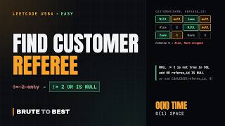 LeetCode #584: Find Customer Referee, Handling NULL in the WHERE Clause