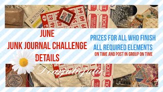 Details June junk journal challenge 2022! #IDOJJC622