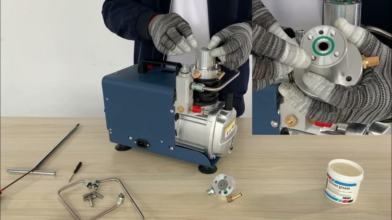 YONG HENG Air pump Installation of cylinder head and valve plate YouTube