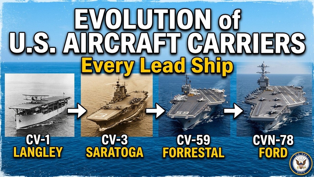 Эволюция американских авианосцев — каждый головной корабль.