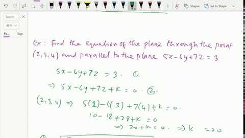 Analytical solid geometry : - ( Equation of plane ; Solving problem ) - 35.