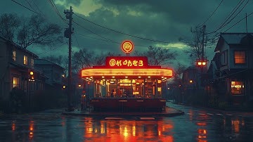 Experience 1980s & 90s Lofi Beats to cozy up for a Productive Night 🌧️ Rainy Days Tokyo Coffee Shop