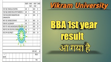 BBA. ka result check kre 1st year 2022 Vikram University Ujjain College result