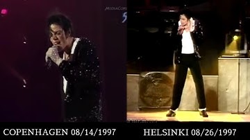 Michael Jackson | Billie Jean Comparison: Copenhagen (08/14/1997) VS Helsinki (08/26/1997)