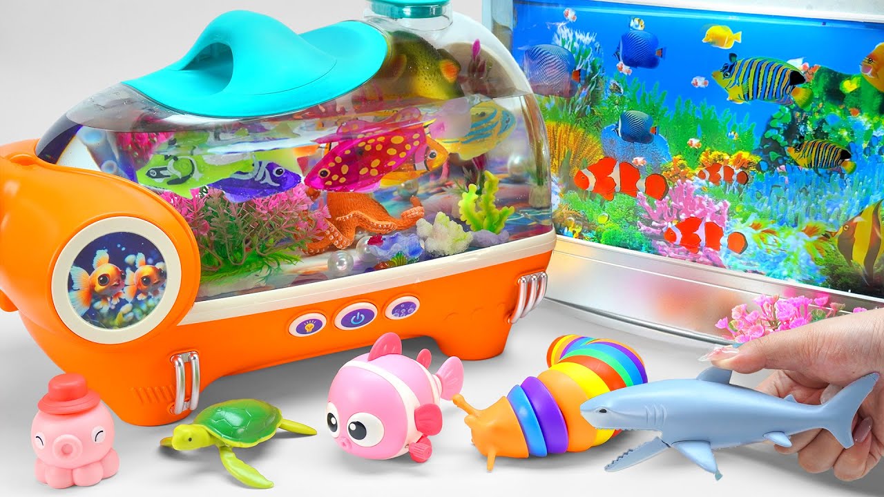 Satisfying Unboxing Zuru Robo Fish & Light Robo Fishing Aquarium Playset