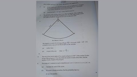 The other WASSCE 2023 Core Mathematics Paper 2 Compulsory questions