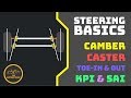 [HINDI] Steering Basics : Camber | Caster | Toe-in | Toe-Out | KPI | SAI | Animation!