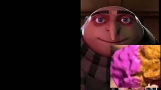 Gru eats pink sauce