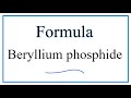 Beryllium Phosphide and Ionic Charges