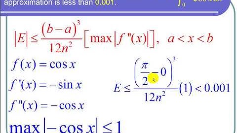 Finding the Maximum Error When Using the Trapezoidal Rule