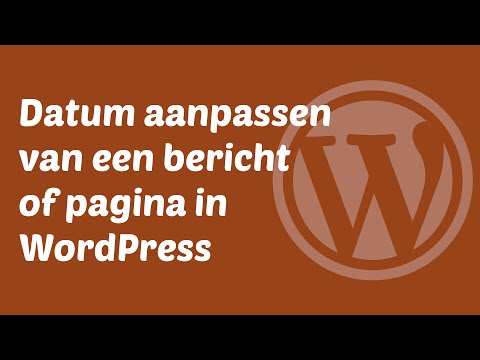 Datum van een bericht of pagina aanpassen in WordPress