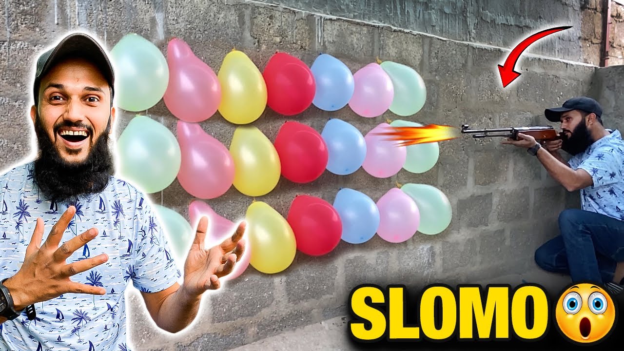 Hunting Gun Vs Balloons | Balloon Blast Slow Motion | Fahad Bhai Official